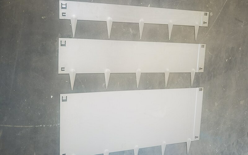 Industrial-style metal borders