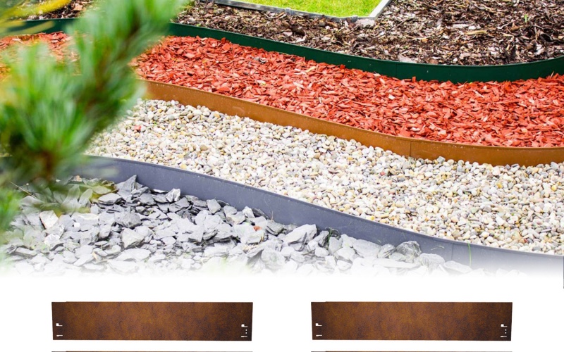 Minimalist Metal Landscape Borders