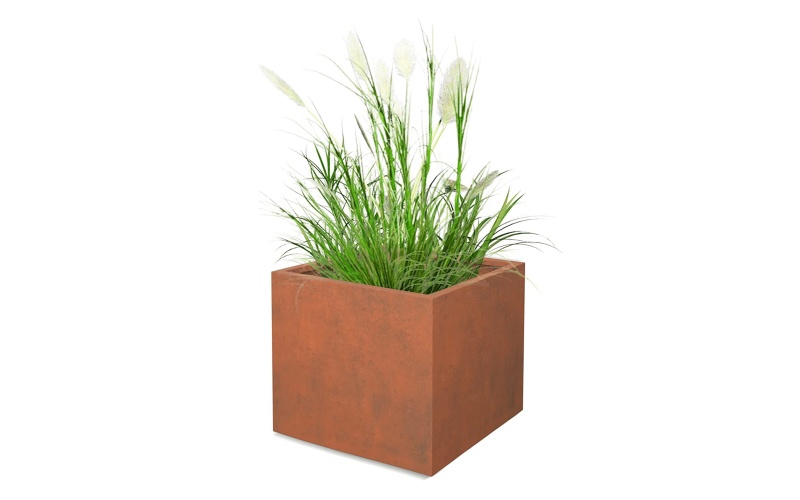small corten steel planter box for balcony