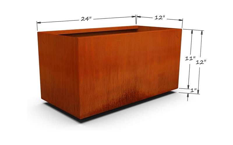 Custom-Sized Corten Planters – CAD Drawings & Fabrication Service Laser-Cut Metal Planter