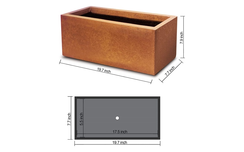 Custom-Sized Corten Planters – CAD Drawings & Fabrication Service Laser-Cut Metal Planter