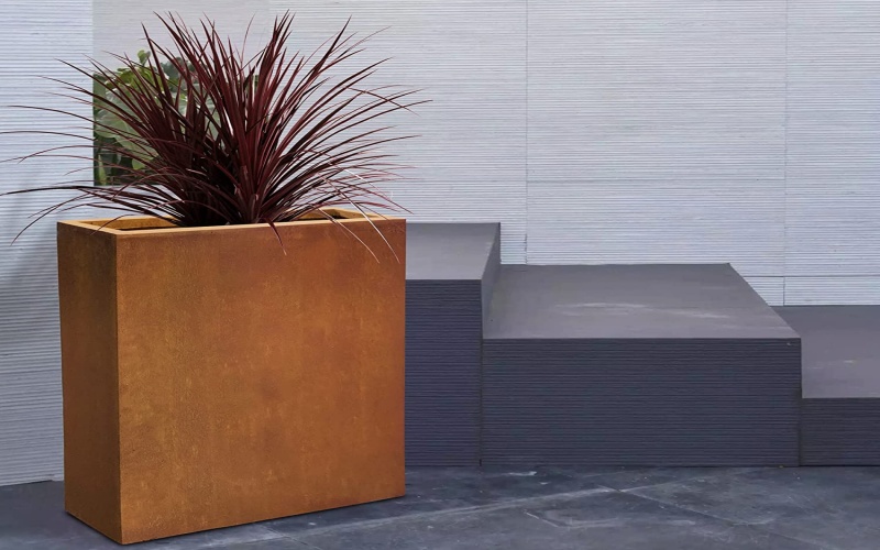 3mm Thick Corten Steel Planters – Industrial-Grade  