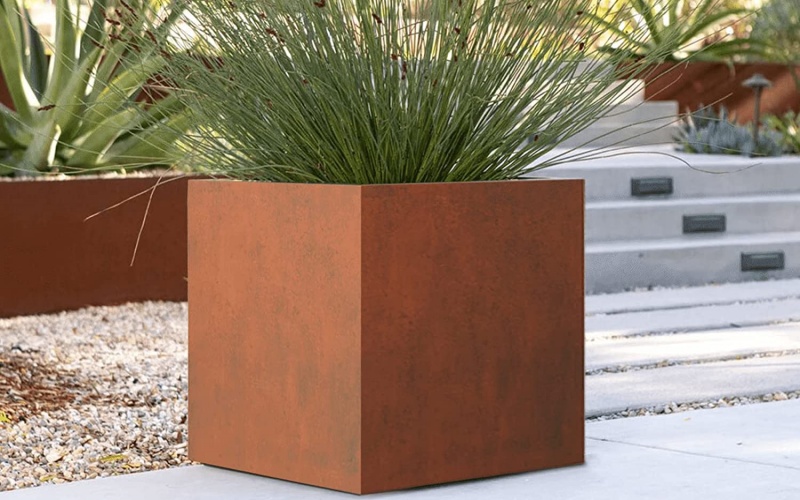 3mm Thick Corten Steel Planters – Industrial-Grade  