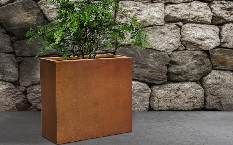 Shopping Mall Metal Planters – ADA-Compliant Barrier-Free Design Rooftop Garden Corten Beds