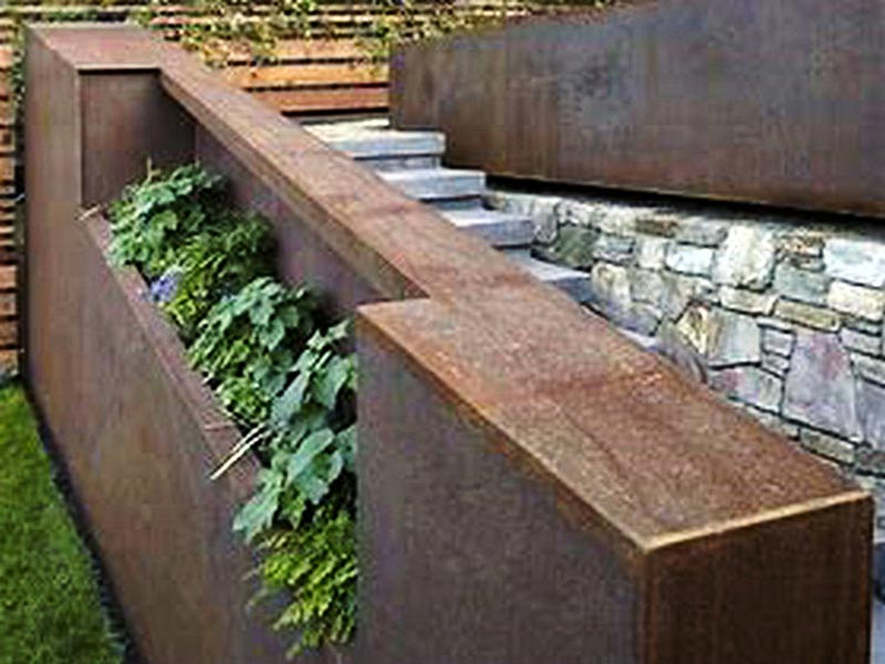 Heavy-Duty Corten Planters for Urban Design
