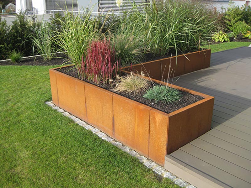 Low-Maintenance Commercial Steel Planter Boxes