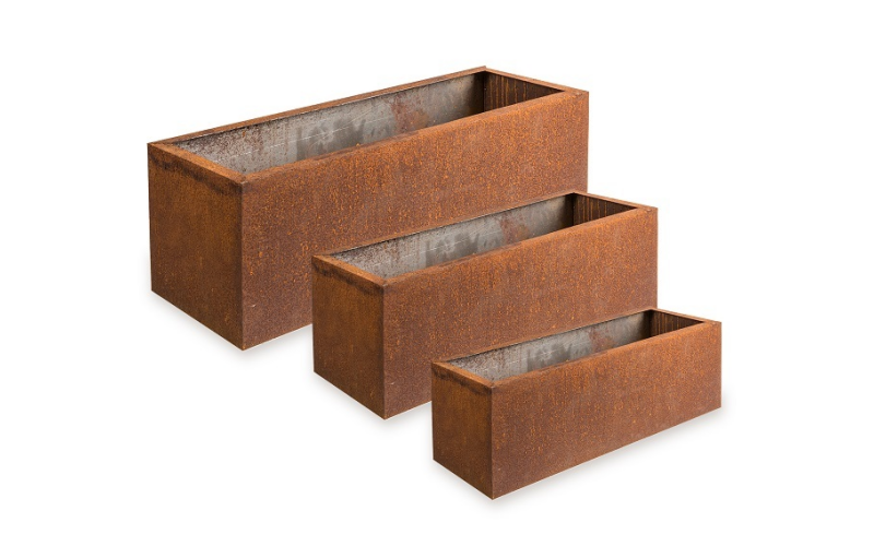 Rust-Resistant Corten Planters for Developers
