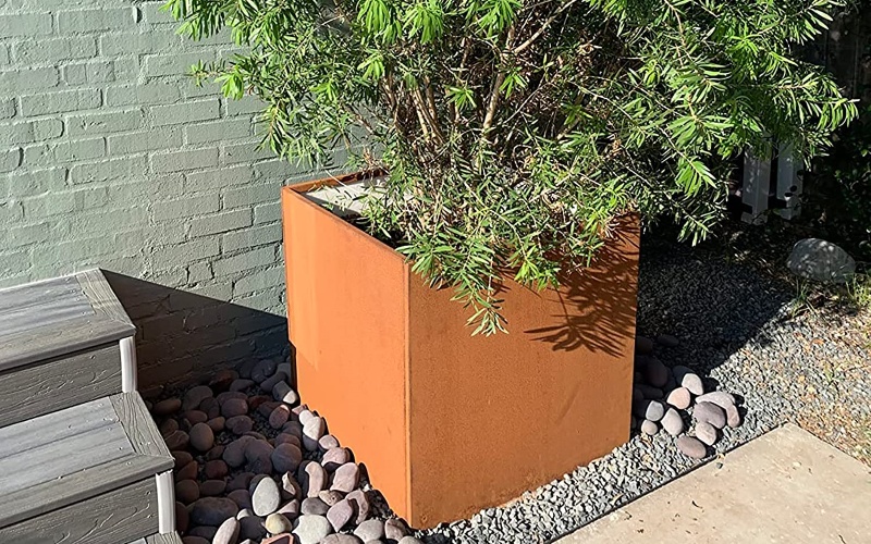 Rust-Resistant Corten Planters for Developers