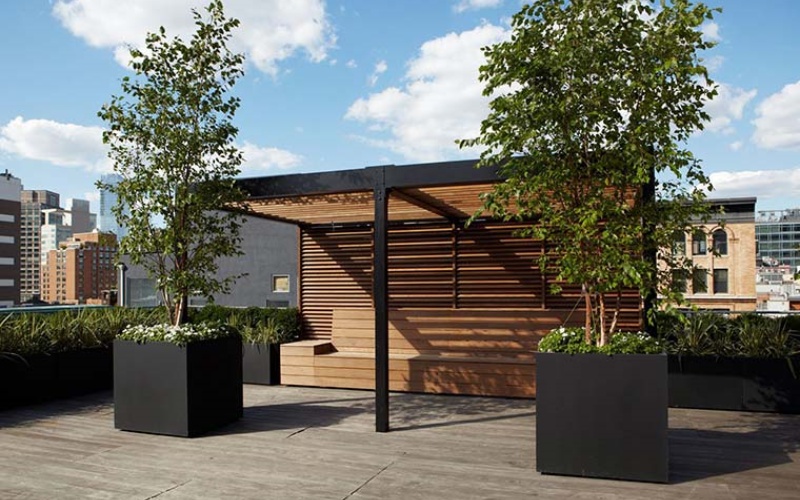 Modern Corten Planters for Public Spaces