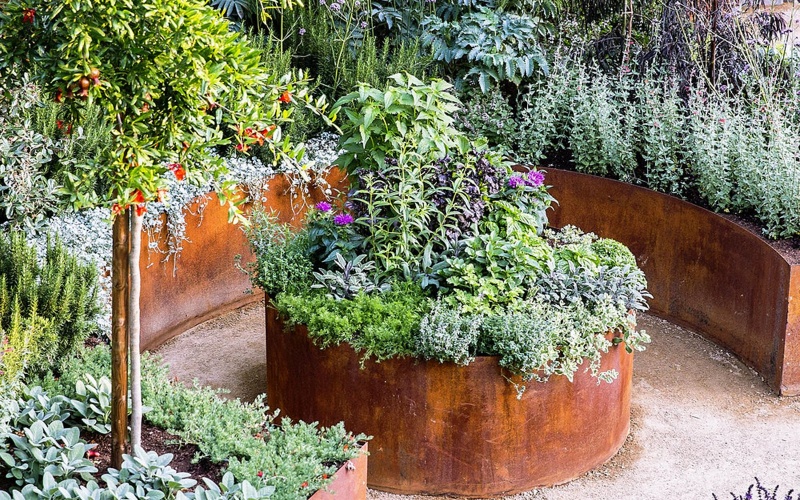 Large-Scale Corten Planters for Municipalities