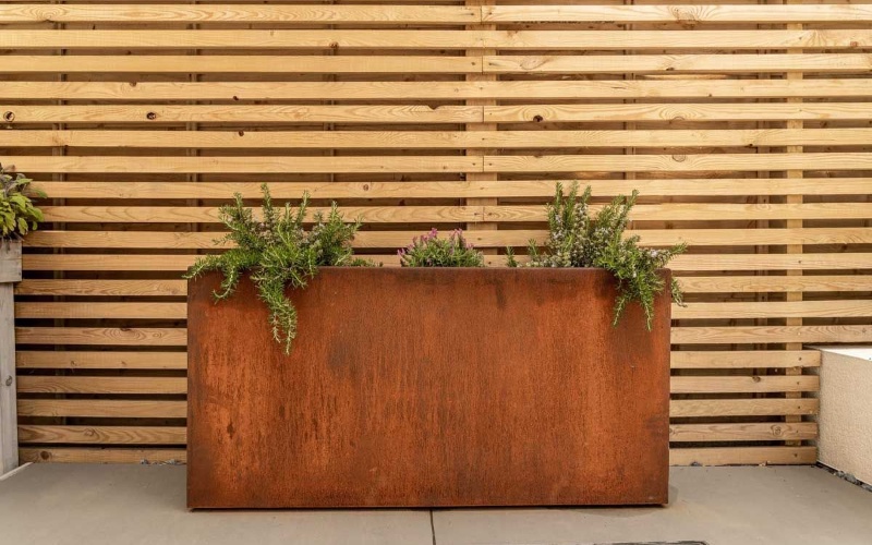 Large-Scale Corten Planters for Municipalities