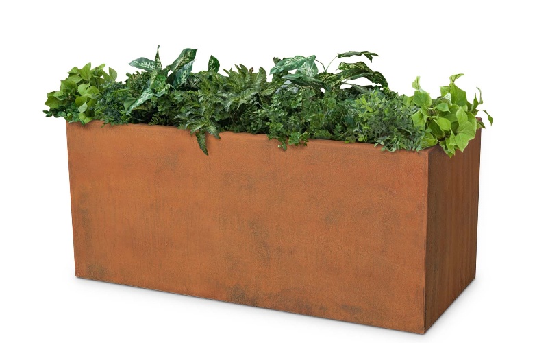 Industry-Specific Applications Hotel Lobby Corten Steel Planter Boxes