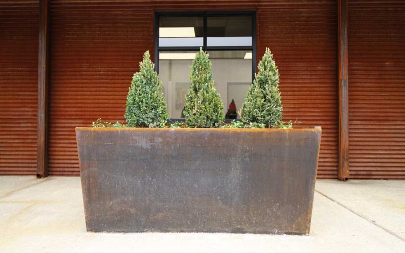Shopping Mall Weathering Steel Planters