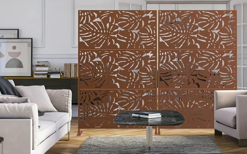 Corten Steel Laser-Cut Panels – Commercial Landscaping Solutions