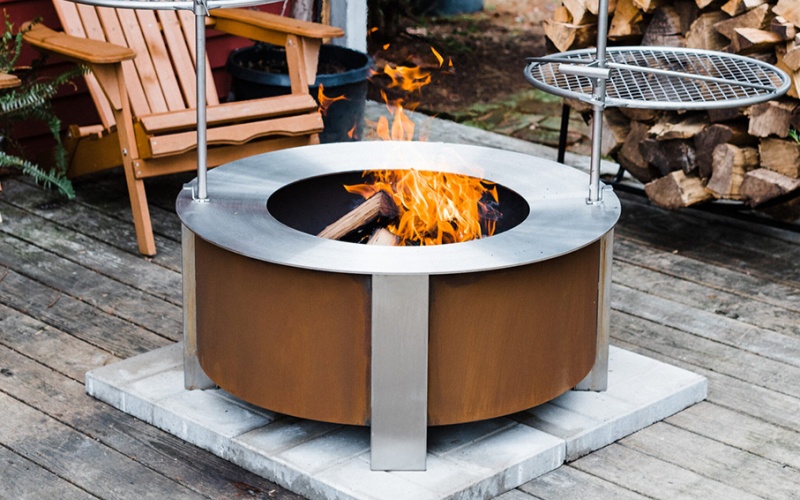 Corten Steel Fire Pit for Businesses - Weather-Resistant & Low Maintenance
