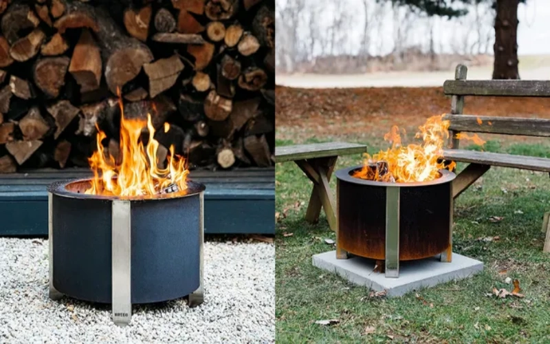 Modern Corten Steel Square Fire Pit - Commercial-Grade Outdoor Decor