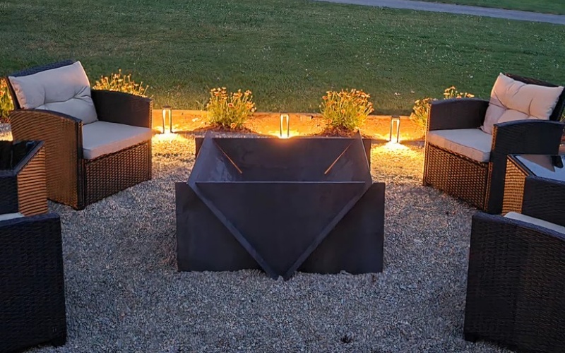 Quick-Assembly Fire Pit Kit for Hotels - No Welding Required